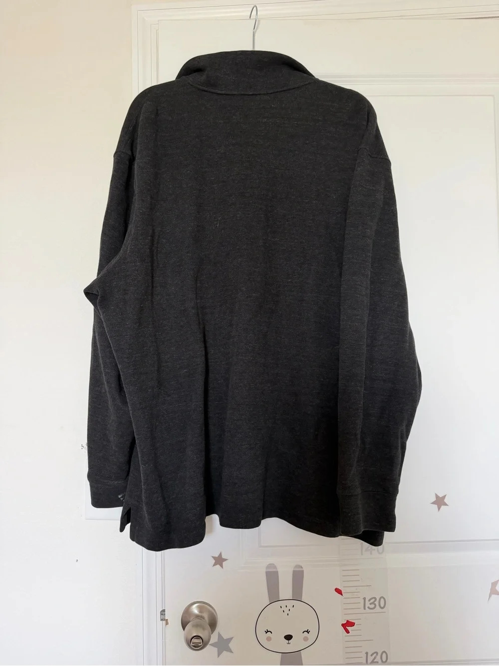 Polo Ralph charcoal quarter zip pullover sweater, XL